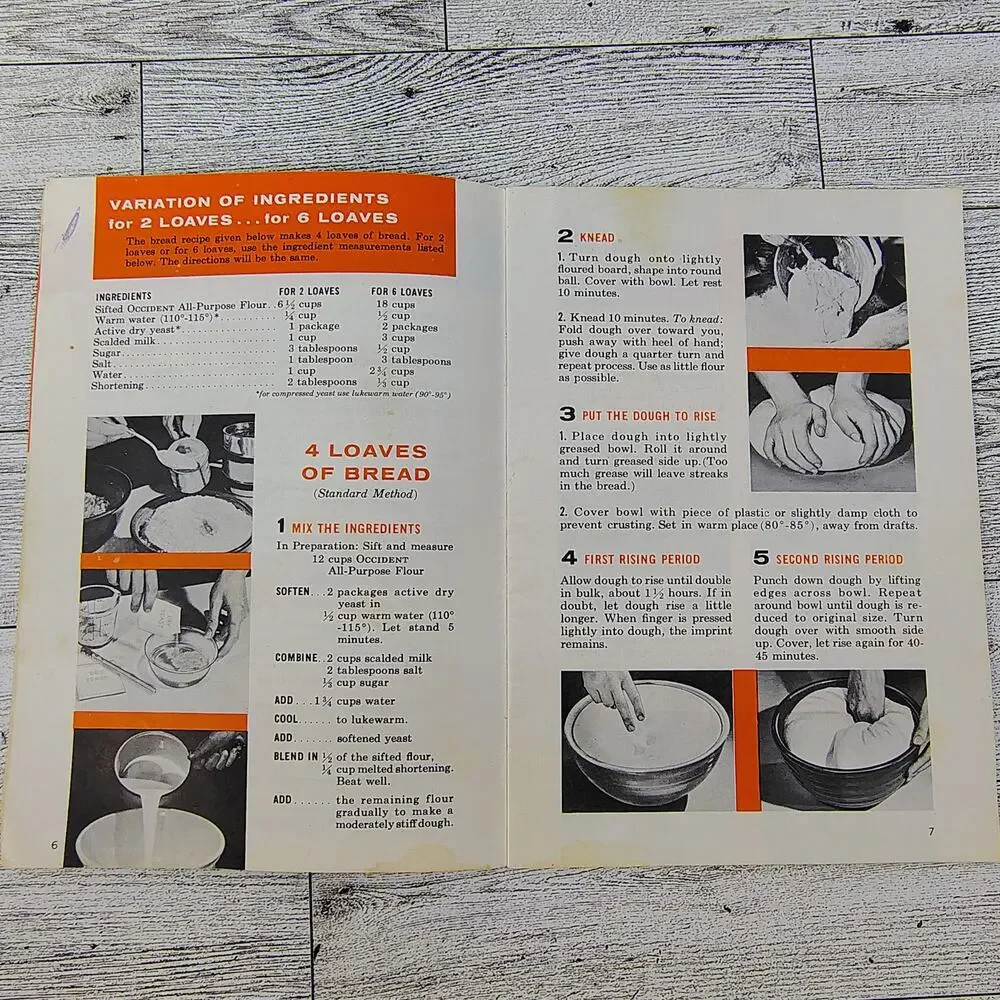 Occident King Midas Photo-Method Recipes Bread Rolls Fancy Bread Cookbook Booklt